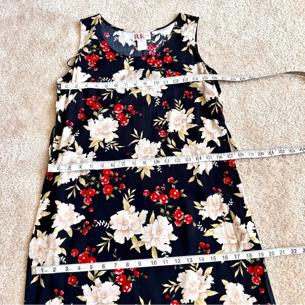 Vintage R&K ORIGINALS Petite Sleeveless Floral Belted Midi Dress—SZ. 10P - Picture 8 of 14